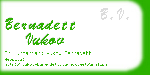 bernadett vukov business card